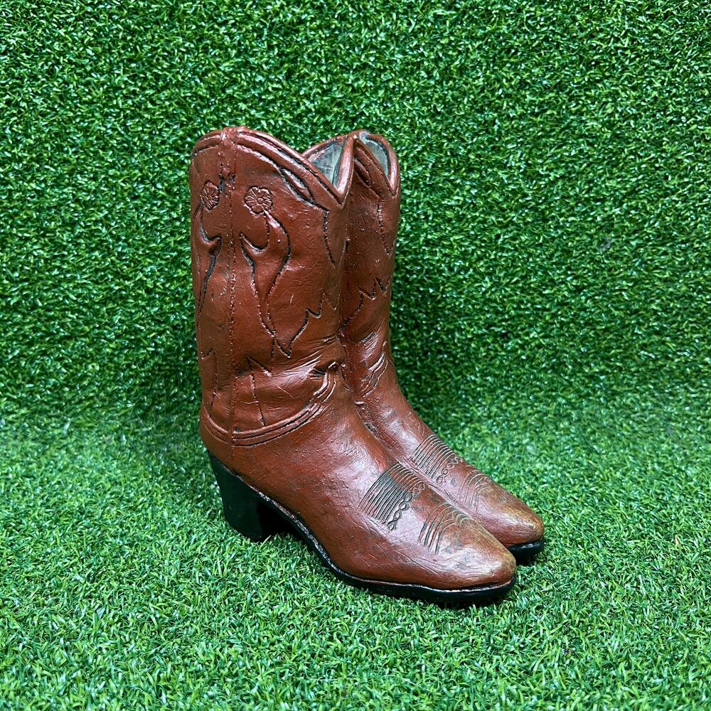 Vintage Cowboy Western Ceramic Miniature Boots 5"